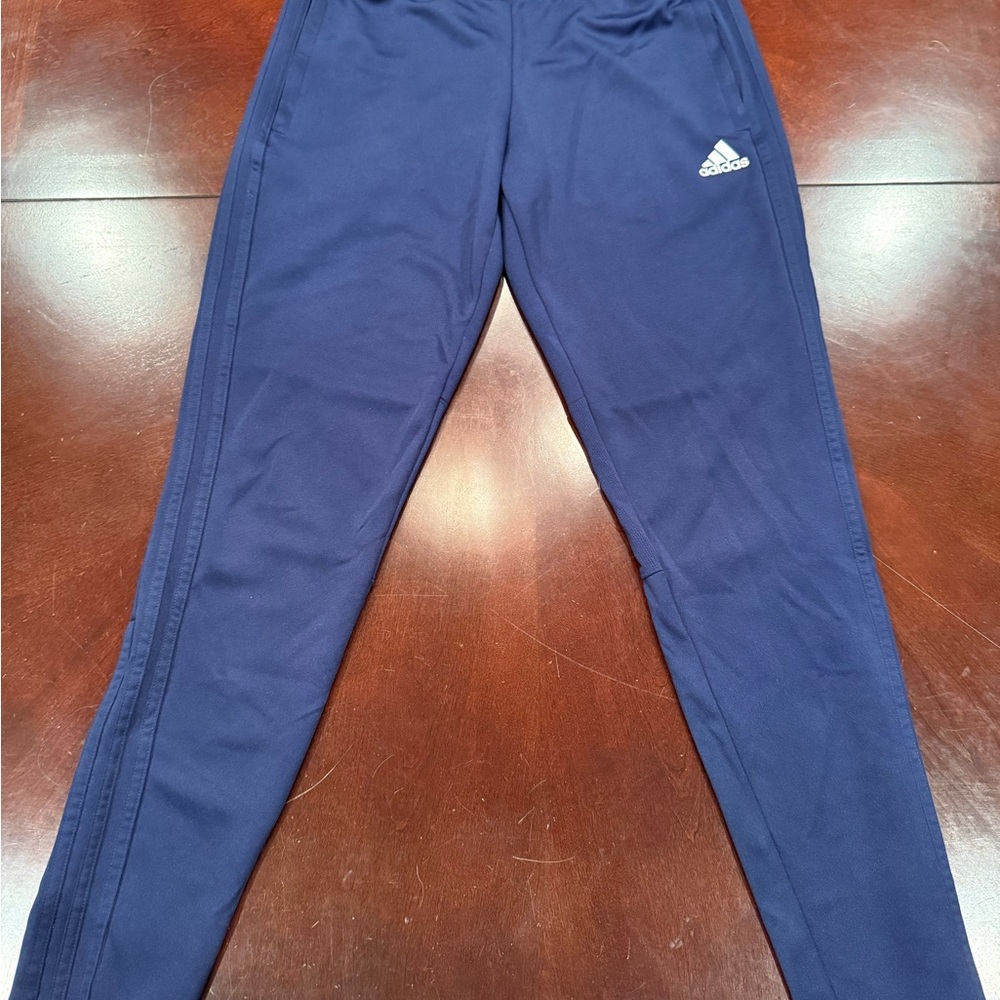 Adidas Blue Track Pants Athletic Joggers